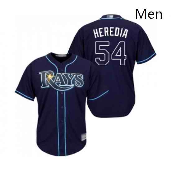 Mens Tampa Bay Rays 54 Guillermo Heredia Replica Navy Blue Alternate Cool Base Baseball Jersey